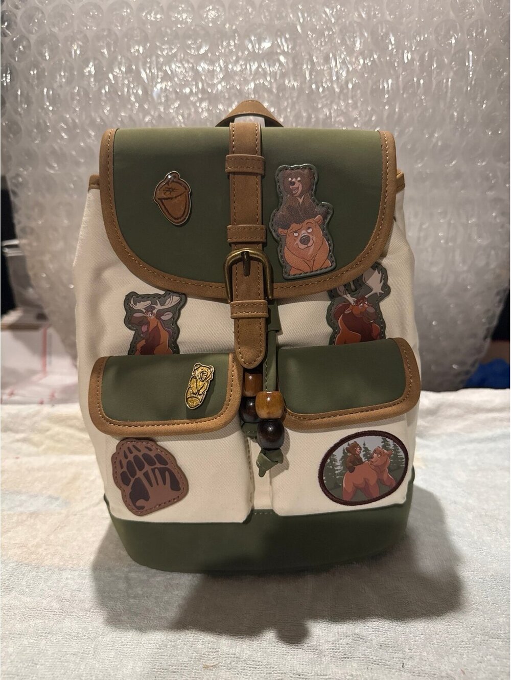 Disney Brother Bear Character Patches Mini Backpack NWT